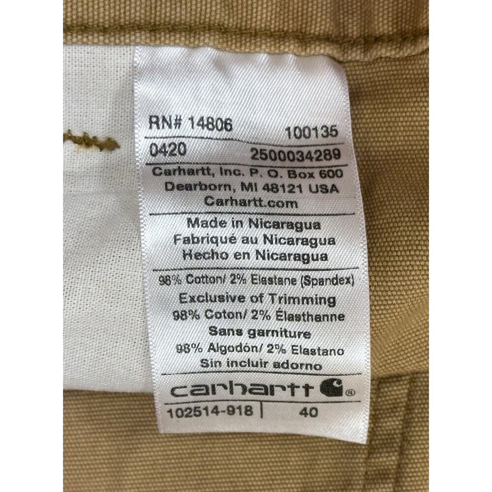 NEW Carhartt Men's Rigby Shorts Relaxed Fit Work Utility Canvas Rugged 40x10 NWT - Picture 6 of 11
